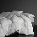 Luxurious 100% Hungarian White Goose Down Fiber Comforter King - All