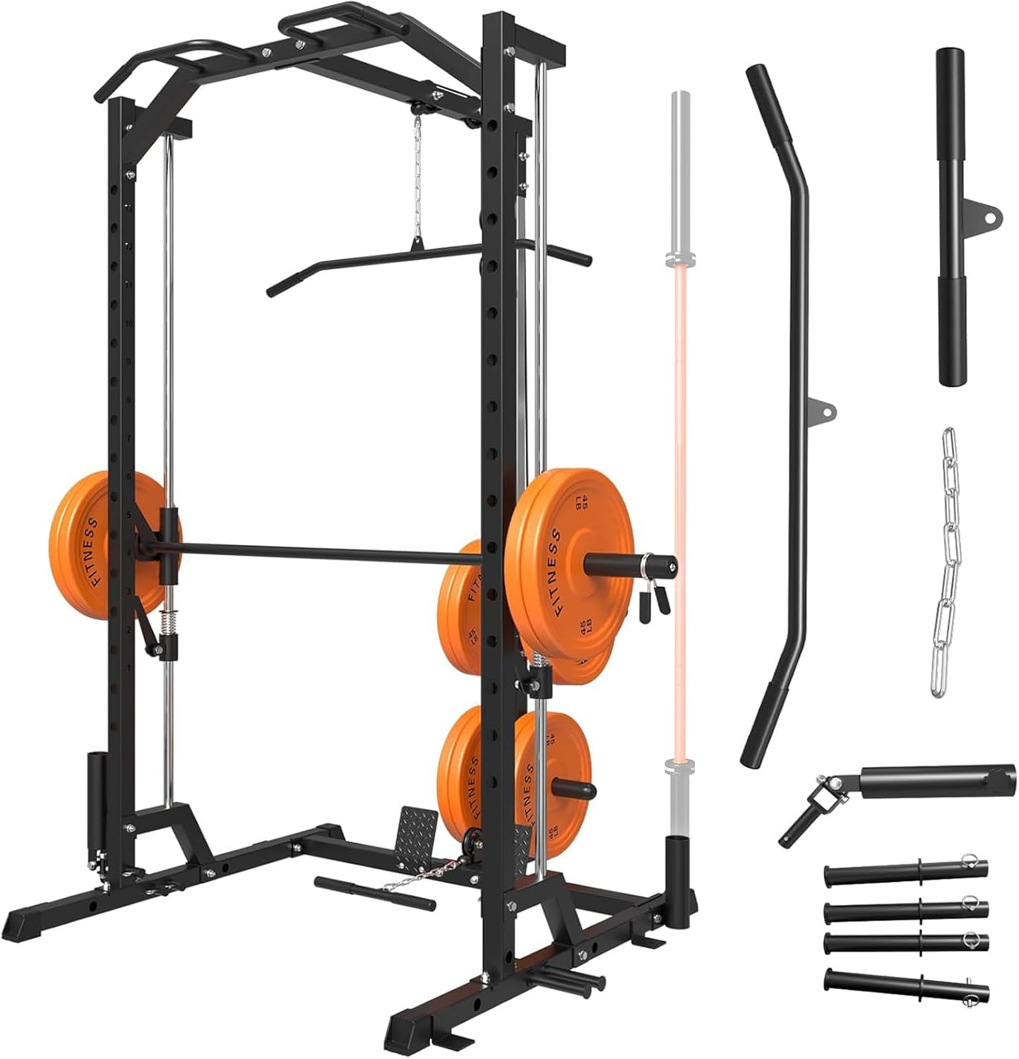 GMWD Smith Machine Power Cage with LAT Pull Down System