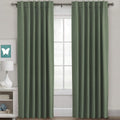Bronze Green Blackout Curtains 52 x 96 in - 2 Panels Thermal Drapes
