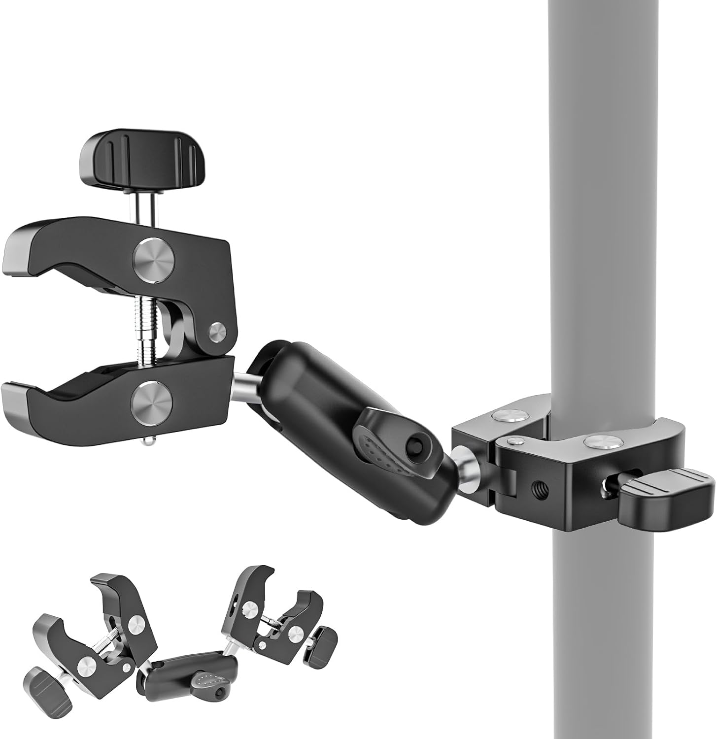 Super Double Clamp Mount for Bicycles, Wheelchairs, and More