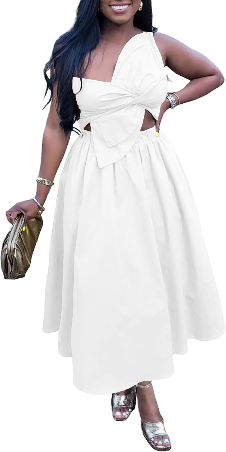 Midi Dresses for Women Casual Summer Sundresses with Pockets