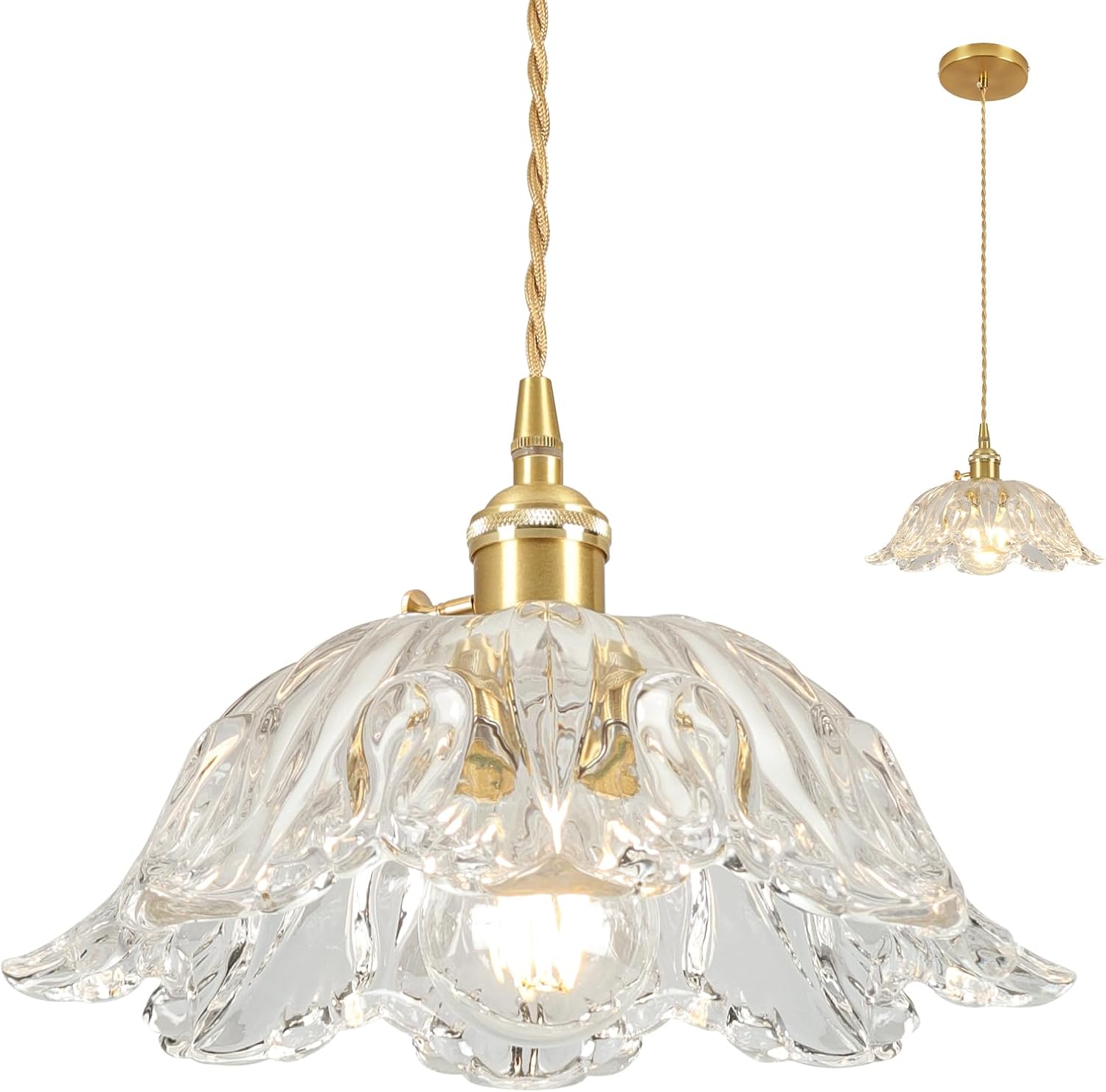 Vintage Glass Pendant Light Fixtures for Elegant Home Decor