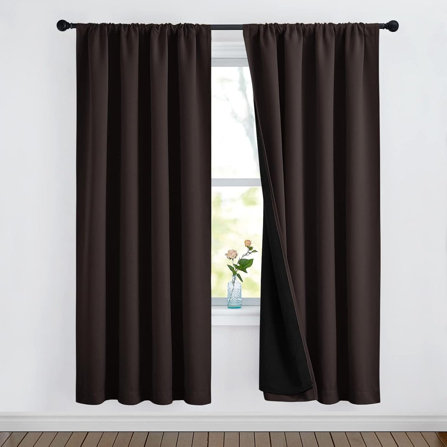 NICETOWN 100% Blackout Curtains for Total Light Blocking