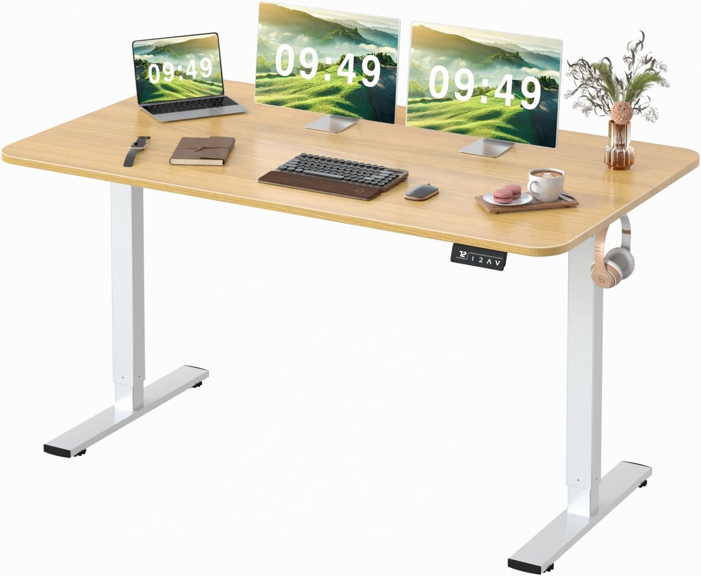 Furmax Electric Height Adjustable Standing Desk for Home Office