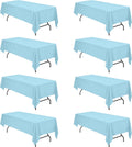 Light Blue Tablecloths for 8 ft Rectangle Tables 60 x 126 in - Pack