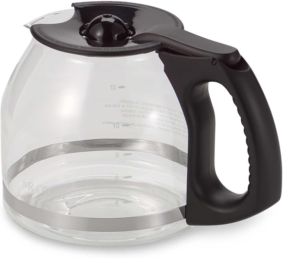 Mr. Coffee 12-Cup Black Decanter: Ergonomic Handle!