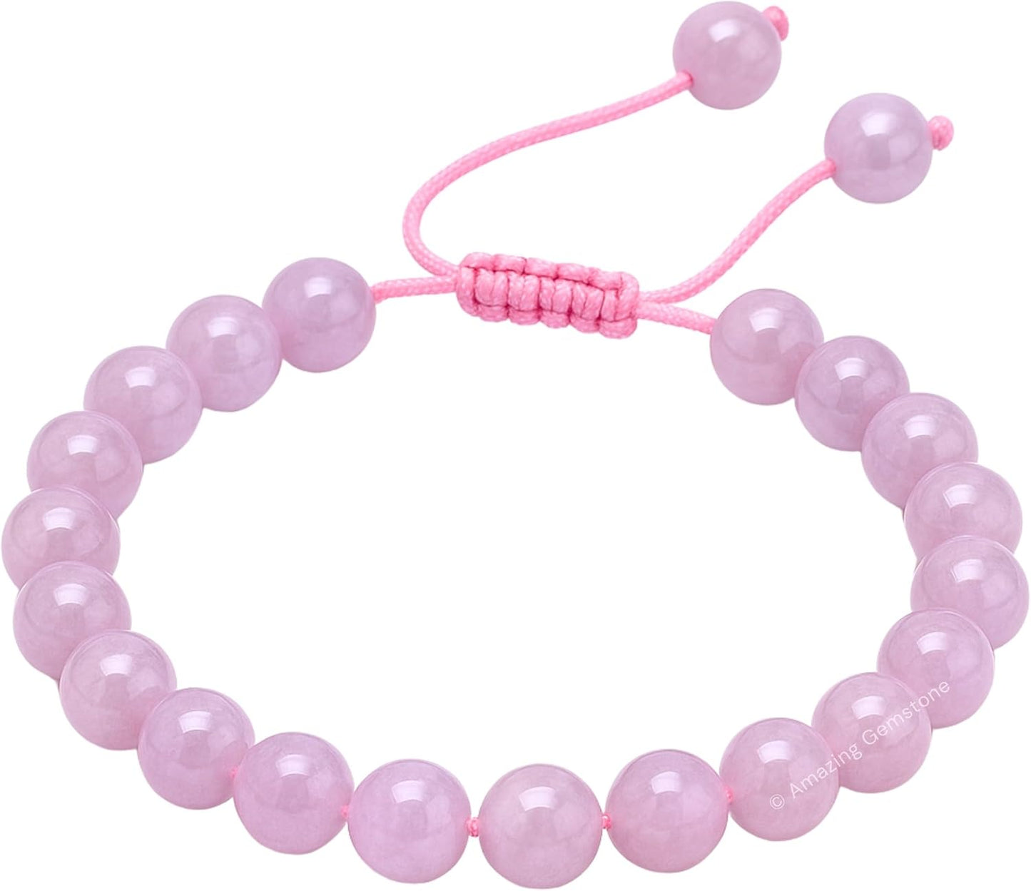 Kunzite Gemstone Crystal Bracelet for Healing and Protection