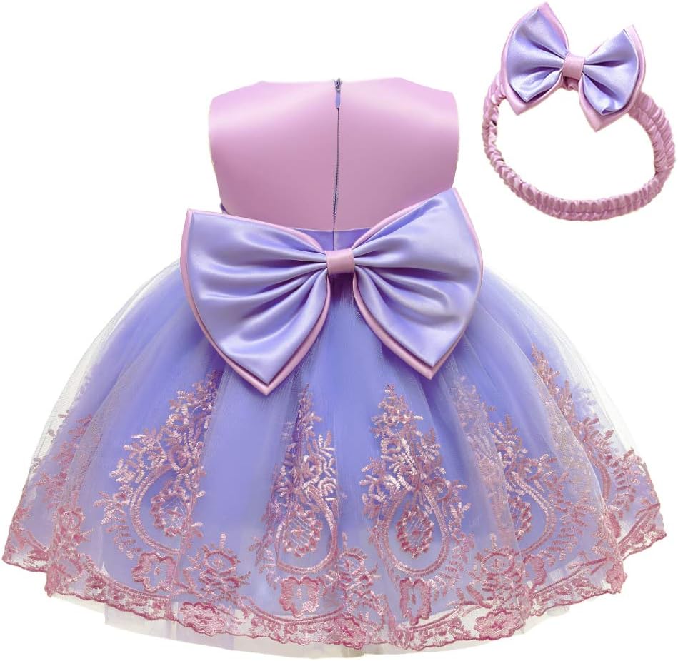 CMMCHAAH Baby Girls Pageant Lace Embroidery Dresses for Toddlers