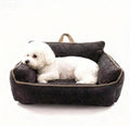 Orthopedic Dog Bed Small & Medium with Memory Foam Bolster - Black