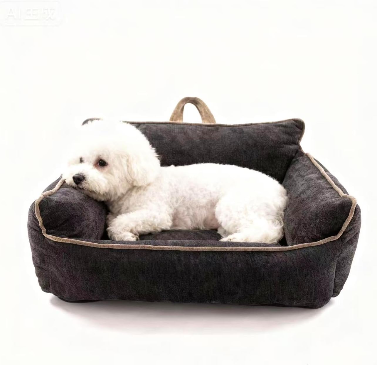 Orthopedic Dog Bed with Memory Foam & Bolster for Pets