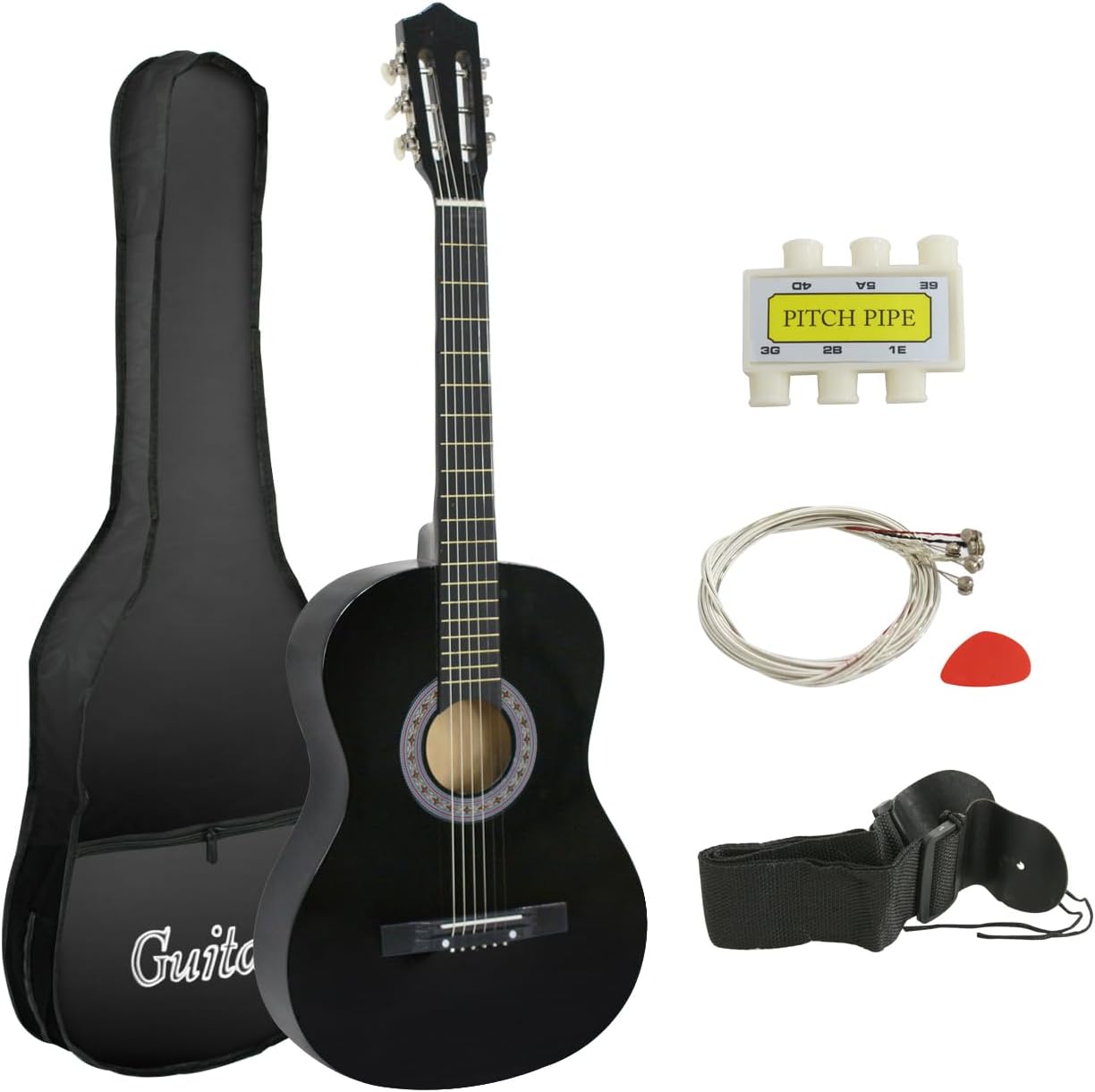 Smartxchoices 38 Inch Kids Acoustic Guitar Bundle for Beginners