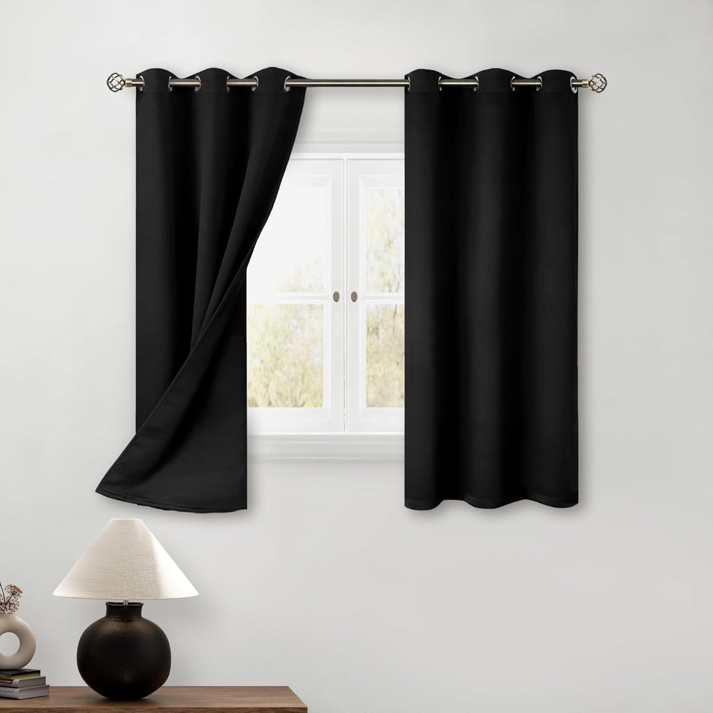 BGment 45 Inch Blackout Curtains for Bedroom - Thermal Insulated