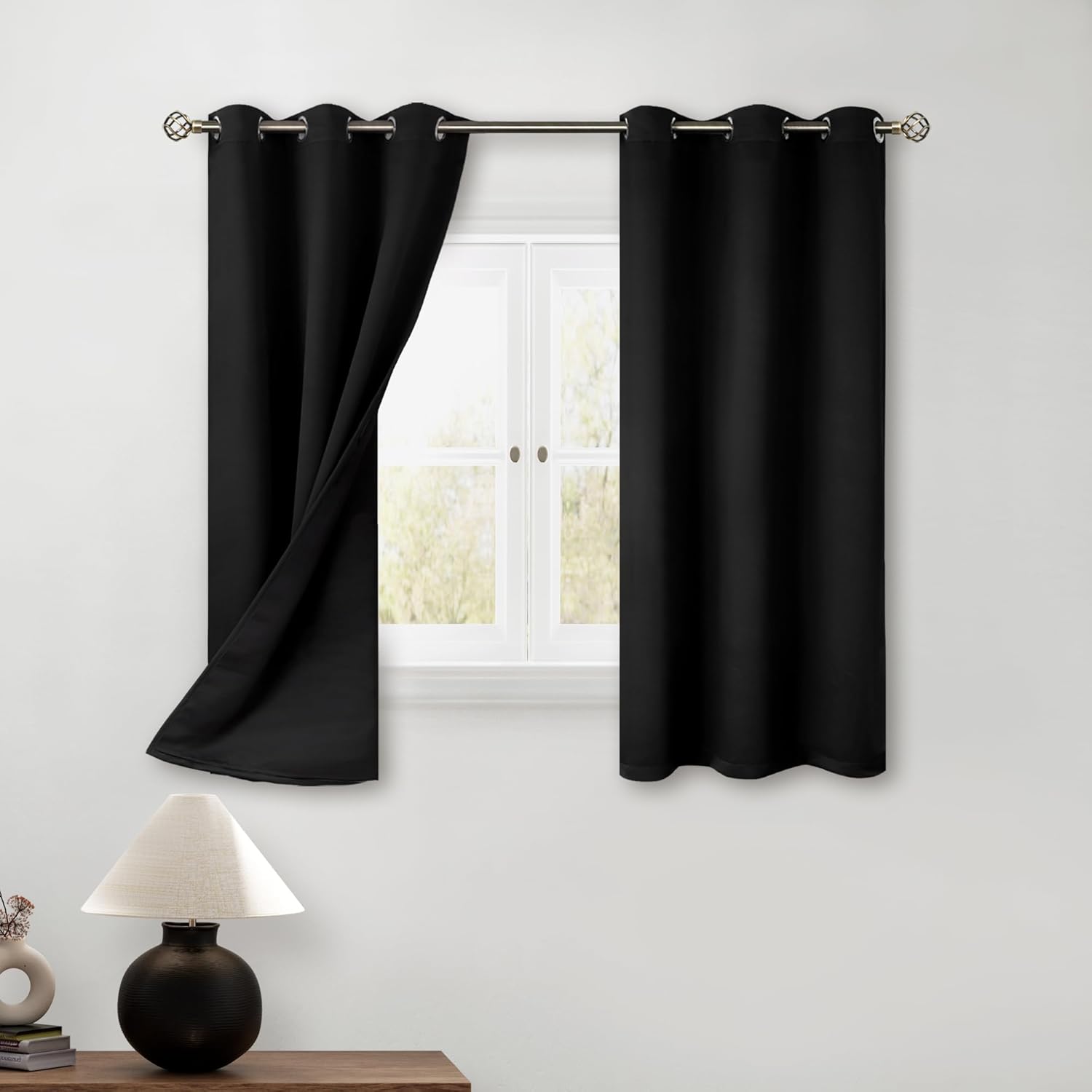 BGment 45 Inch Blackout Curtains for Bedroom - Thermal Insulated