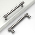 10 Pack 5 in Brushed Satin Nickel Cabinet Pulls - Knurled Drawer