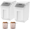 Ingredient Storage Bin 2 x 15L Dispenser Set - Airtight Stackable Pet