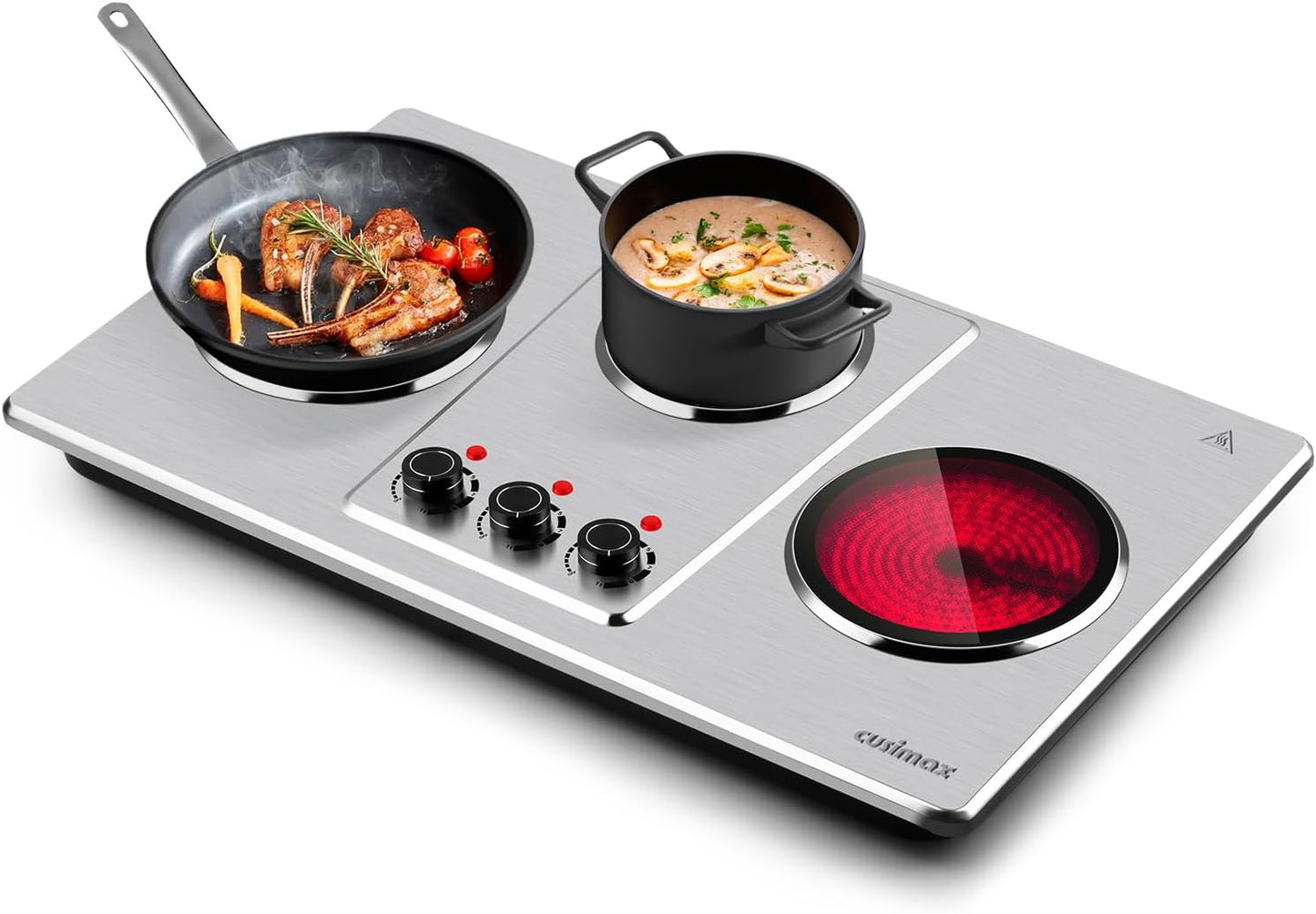 Cusimax Hot Plate Electric Triple Burner for Efficient Cooking