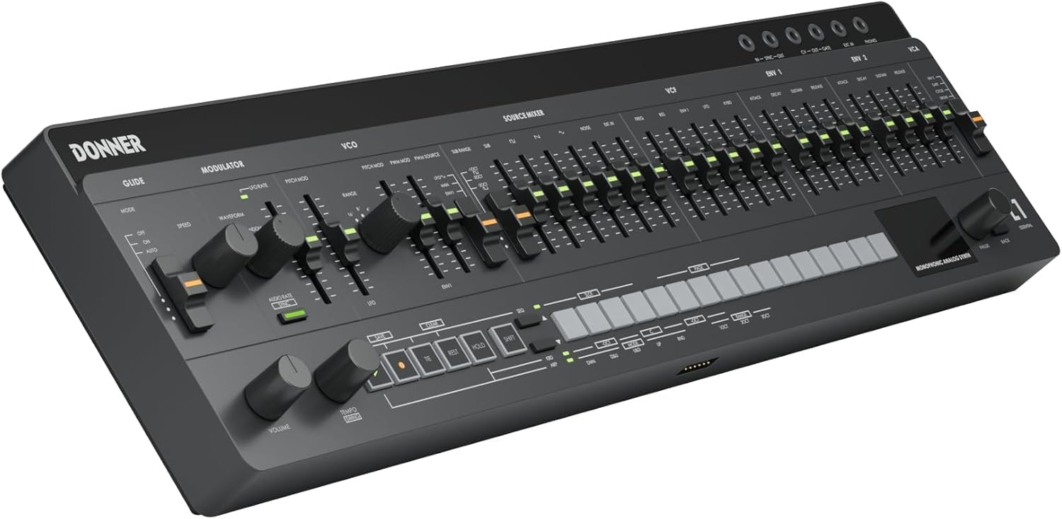 Donner ESSENTIAL L1 Synthesizer with 64-Step Sequencer Review