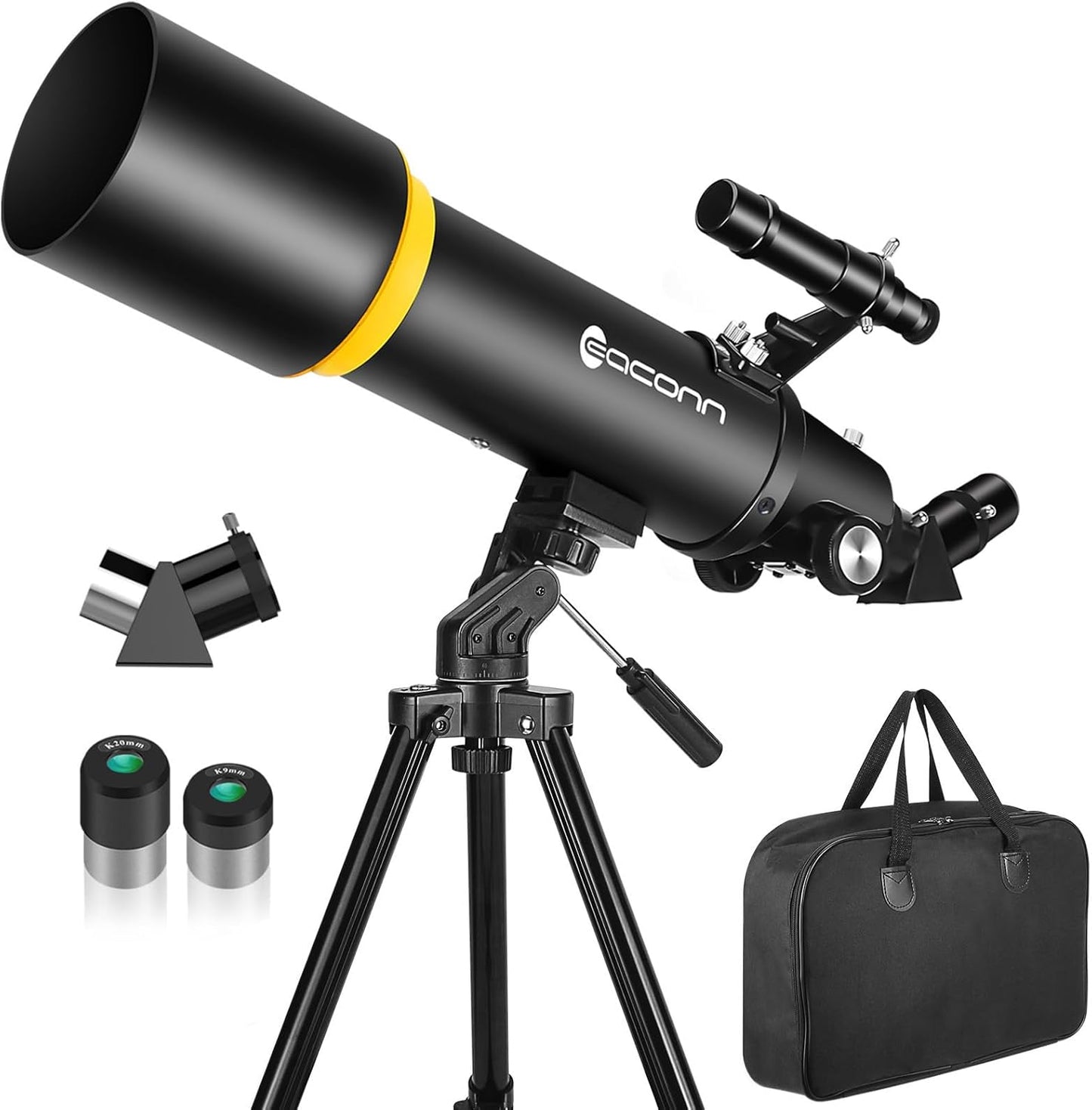 90mm Aperture Refractor Telescope for Adults and Beginners