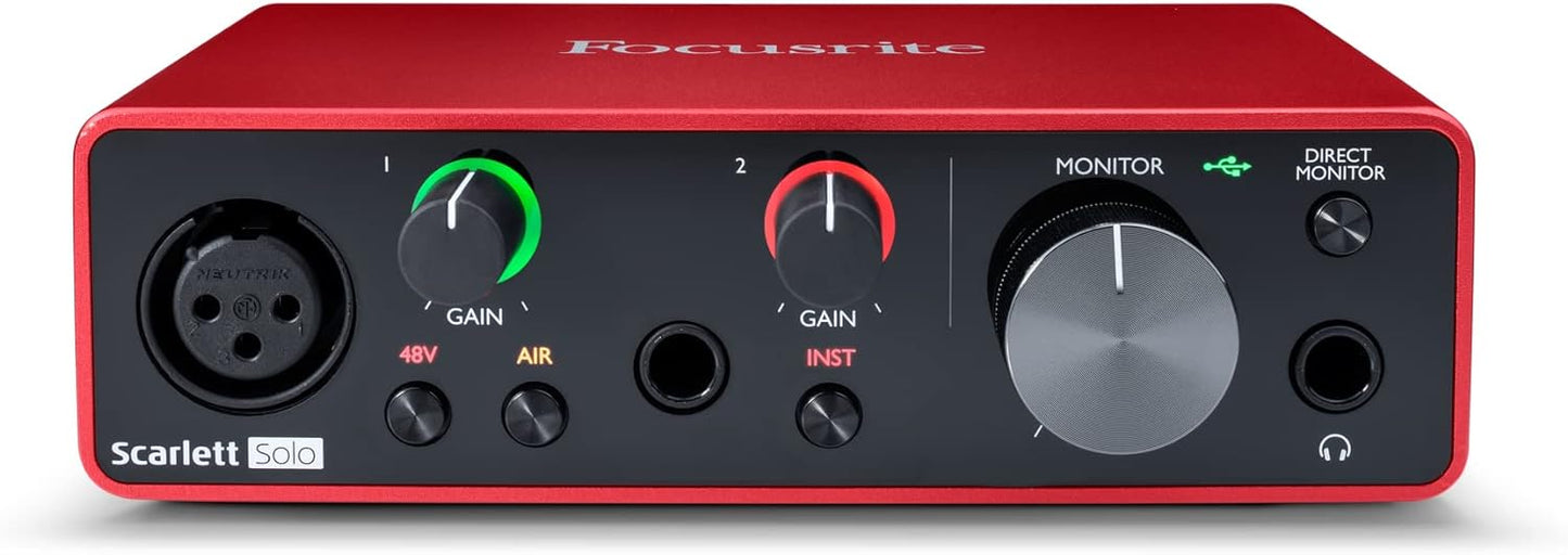 Focusrite Scarlett Solo 3rd Gen USB Audio Interface for Musicians