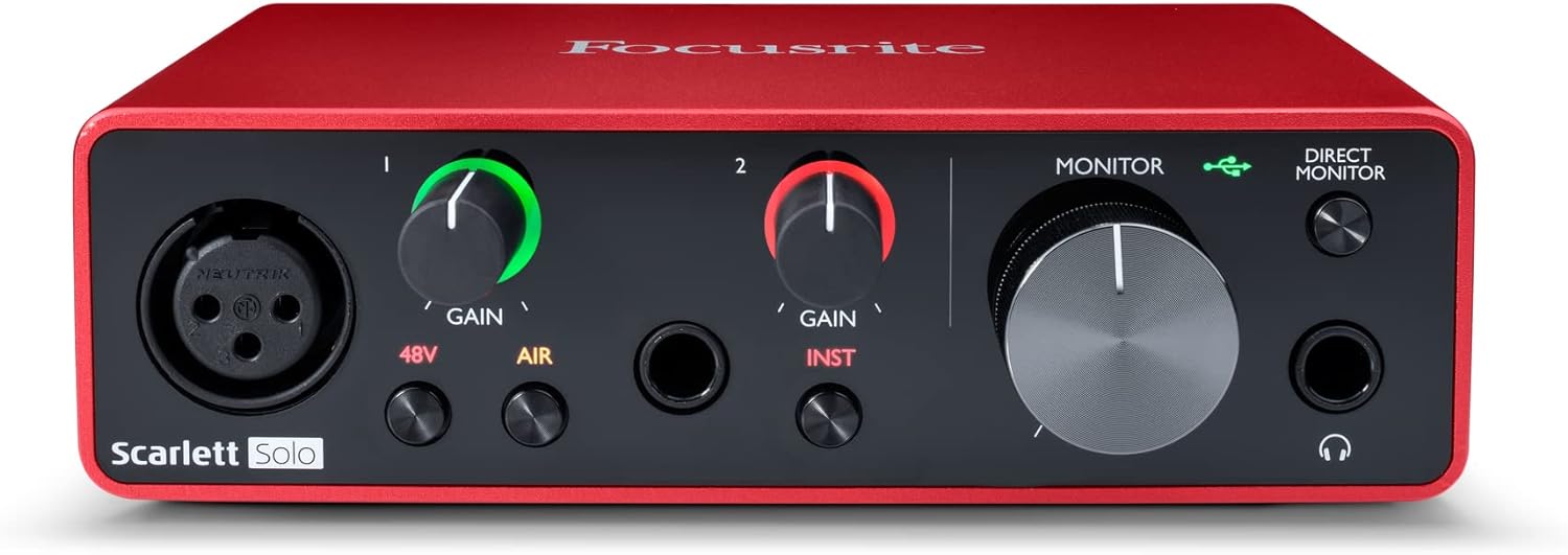 Focusrite Scarlett Solo 3rd Gen USB Audio Interface for Musicians