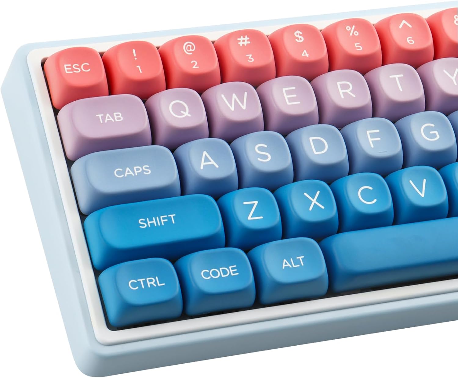 PBT Keycaps Set 143 Keys Cute Rainbow Candy for Mechanical Keyboards