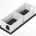 Double Cat Litter Box Enclosure Splash Guard - Dual House Design