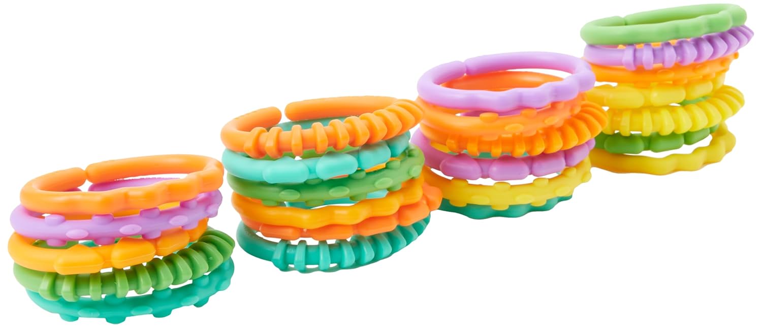 Bright Starts 24-Count Colorful Toys for Stroller, BPA-Free