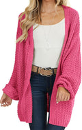 Maroway Womens Cardigan Long Sleeve Open Front Chunky Knit - Cozy chil