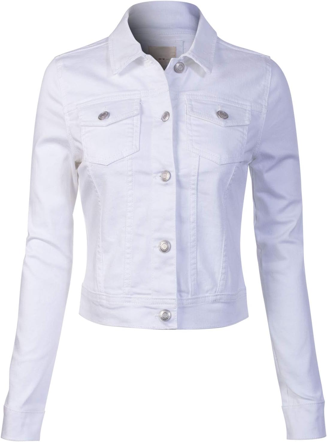 Classic Vintage Washed Long Sleeve Denim Jean Jacket for Women