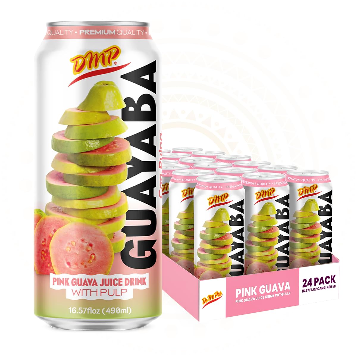 De Mi Pais Guava Juice with Pulp - Refreshing 24-Pack Beverage