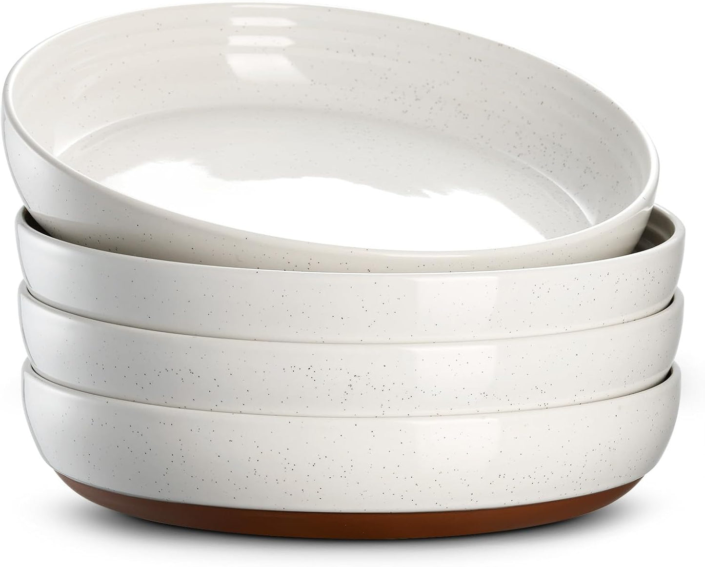 DOWAN 9.6 in Ceramic Pasta Bowls Set of 4 for Every Meal