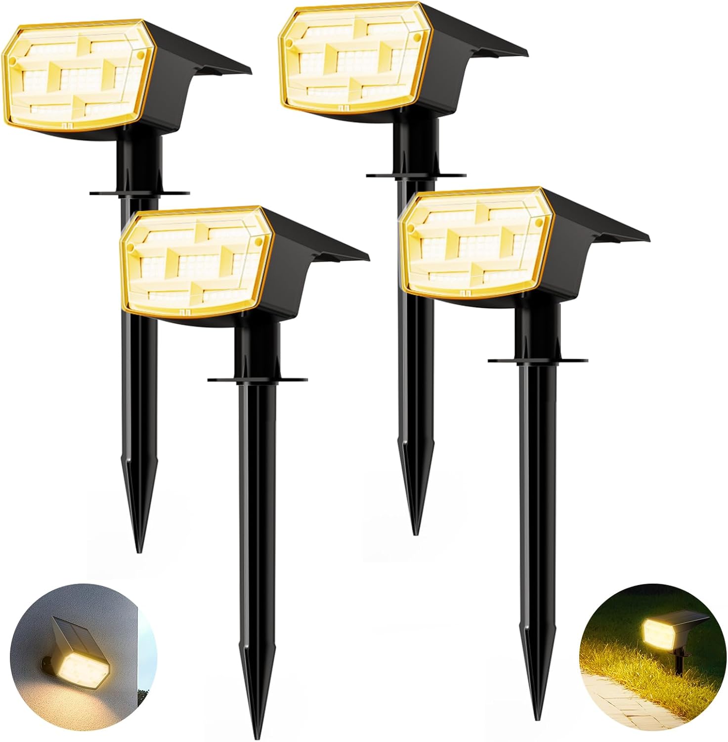 Solar Spot Lights Outdoor Waterproof 59LED Adjustable Brightness
