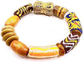 Ghanaian Handmade Powder Glass Trade Bead Bracelet (Style XK2C)