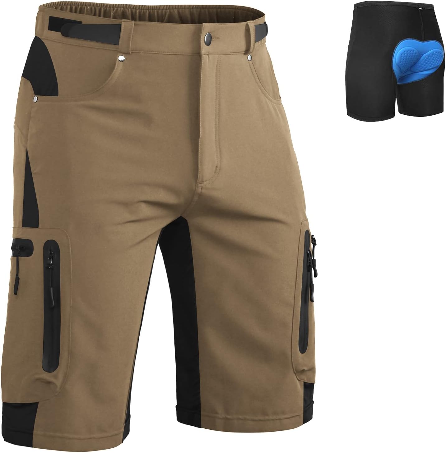 Ally Mens Mountain Bike Shorts with 4D Padding for Comfort