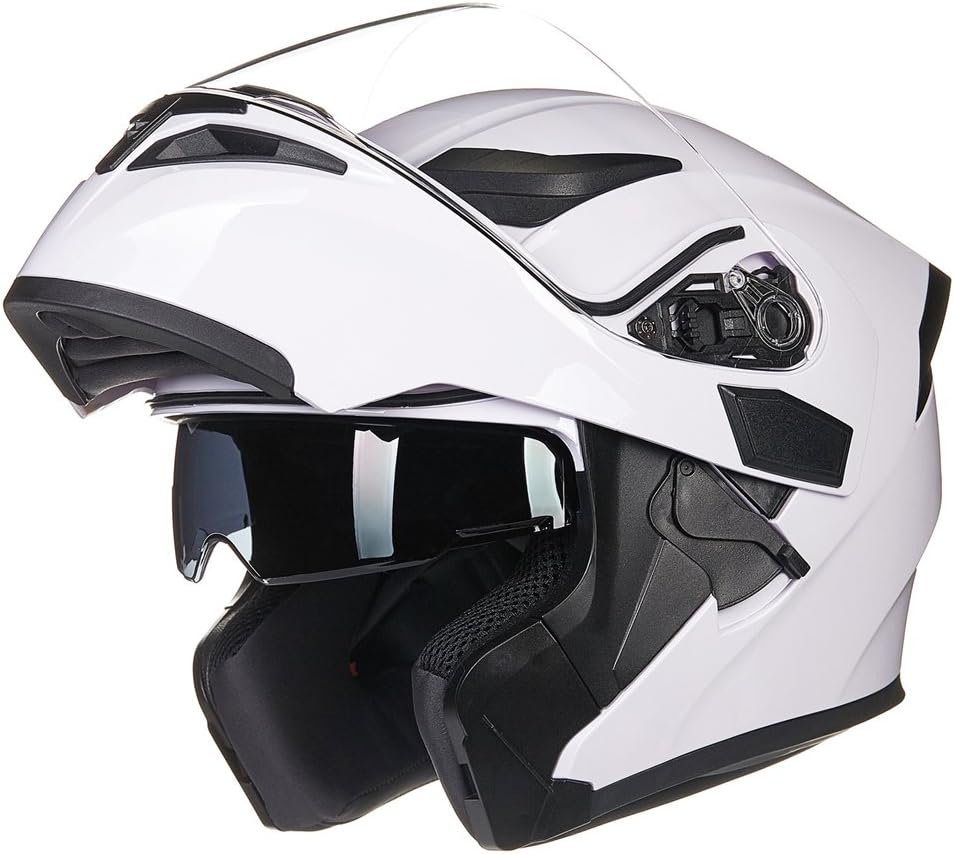 ILM Motorcycle Dual Visor Modular Full Face Helmet - 6 Colors
