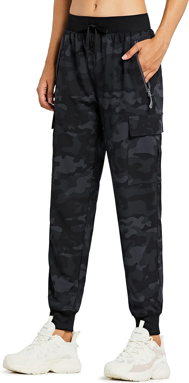 Libin Women's Cargo Joggers Lightweight Quick Dry Hiking Pants