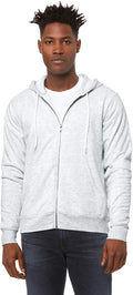 Bella & Canvas 3739 Unisex Poly-Cotton Fleece Full-Zip Hoodie Men's