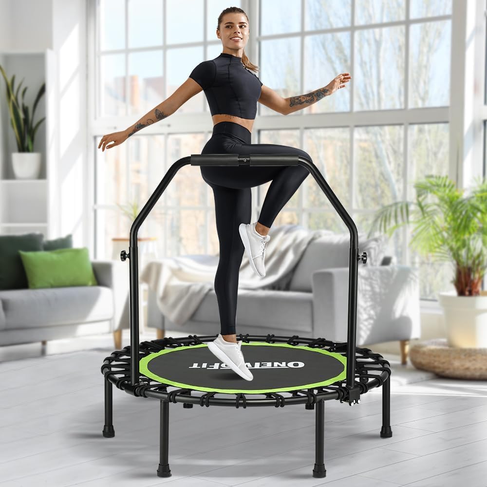 ONETWOFIT Foldable Rebounder Trampoline for Adults - Mini Fitness
