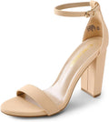 Womens Hi-Chunk High Heel Pump Sandals - 4in Heel Comfort