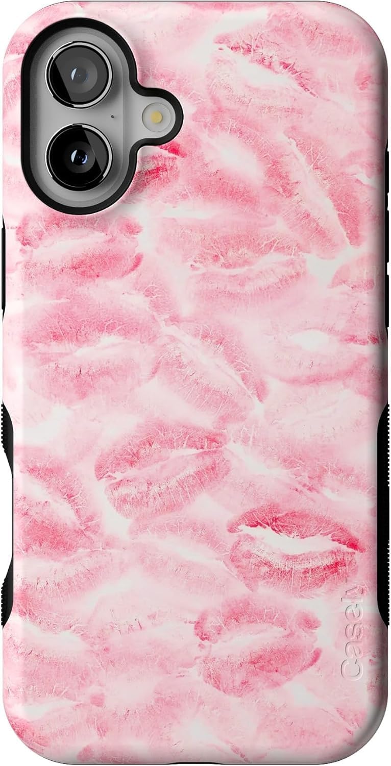 Bold Protective iPhone 16 Case with Unique Lipstick Design