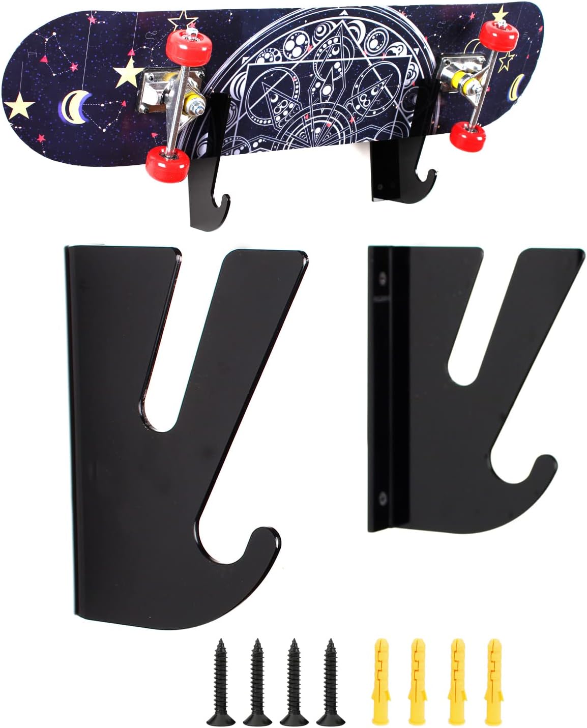 Space-Saving Skateboard Wall Mount - Display Snowboards, Longboards