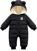 Baby Snowsuit Hooded Zip Jumpsuit - Warm Infant Winter Coat