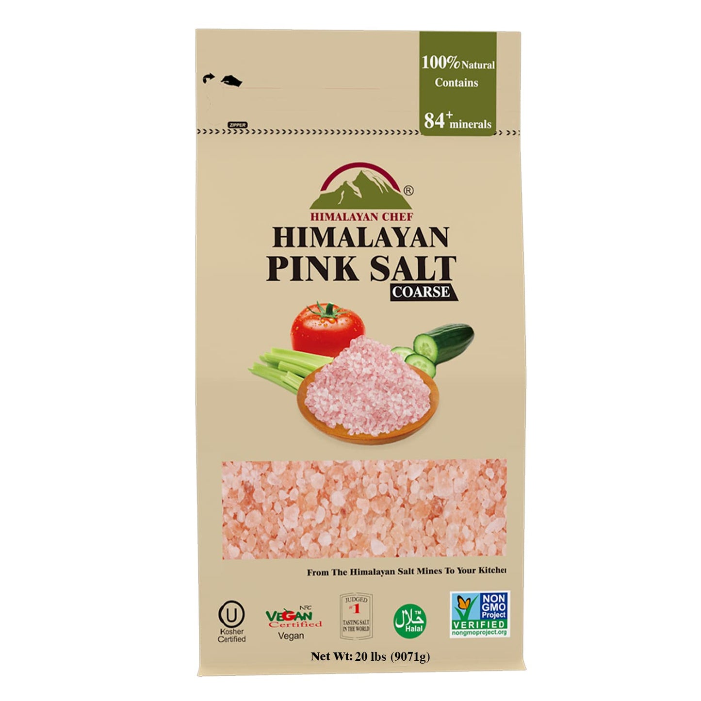 Himalayan Chef Pink Himalayan Salt Coarse Grain for Cooking