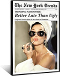 Trends New York Wall Art Vintage Newspaper Better Late Than Ugly
