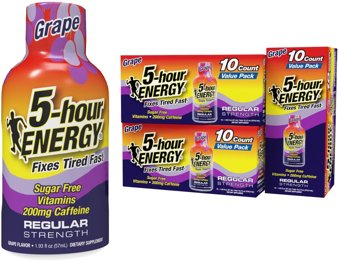 5-hour ENERGY Shots Regular Strength Grape Flavor 30 Count