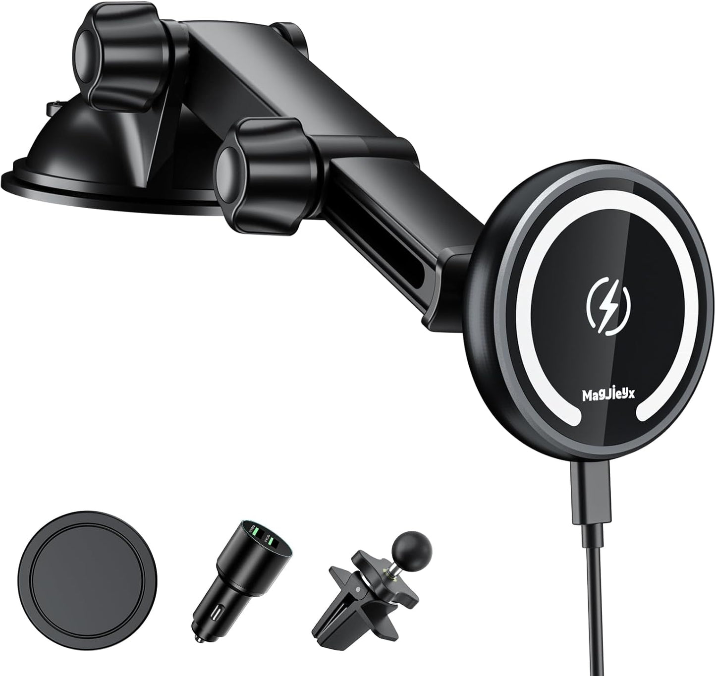 Fast 36W Magnetic Wireless Car Charger Phone Holder - MAGJIEYX