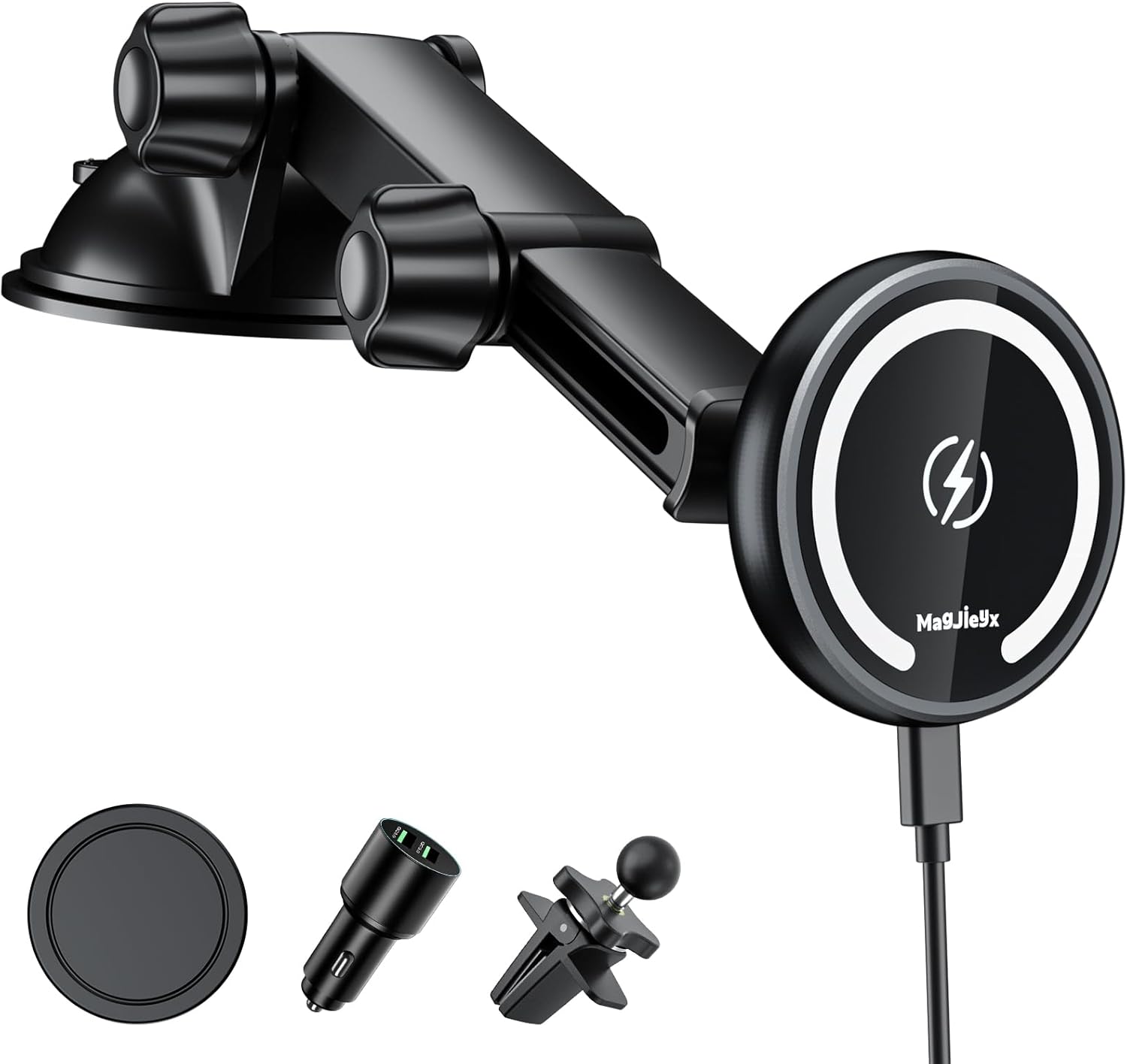 Fast 36W Magnetic Wireless Car Charger Phone Holder - MAGJIEYX