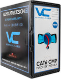 Vertical Cable Cat 6 550 MHz UTP Plenum 1000 ft - HighPerformance
