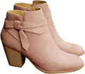 Tie Knot Chelsea Pump Ankle Boots - Comfortable Chunky
