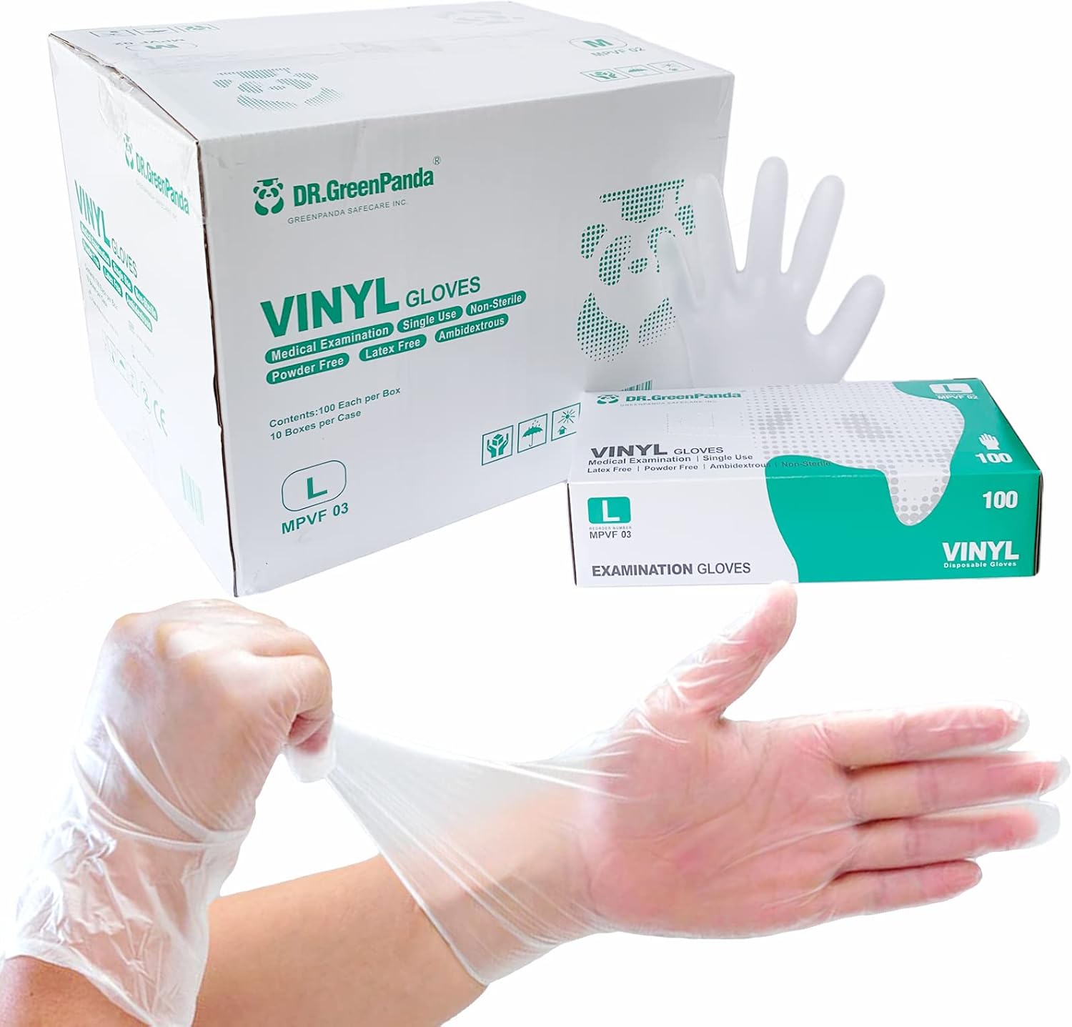 Dr.GreenPanda Clear Food Safe Gloves - Latex-Free for Safe Handling